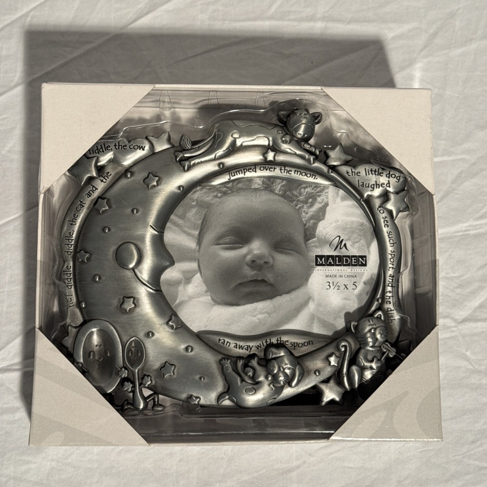 Malden Pewter Nursery Rhyme Silver Toned Picture Frame New in Box Great Gift